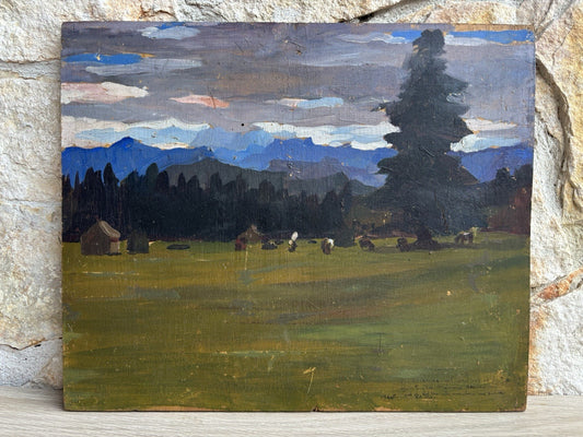 Quadro -Paesaggio- Domenico De Vanna dipinto a olio su tavola