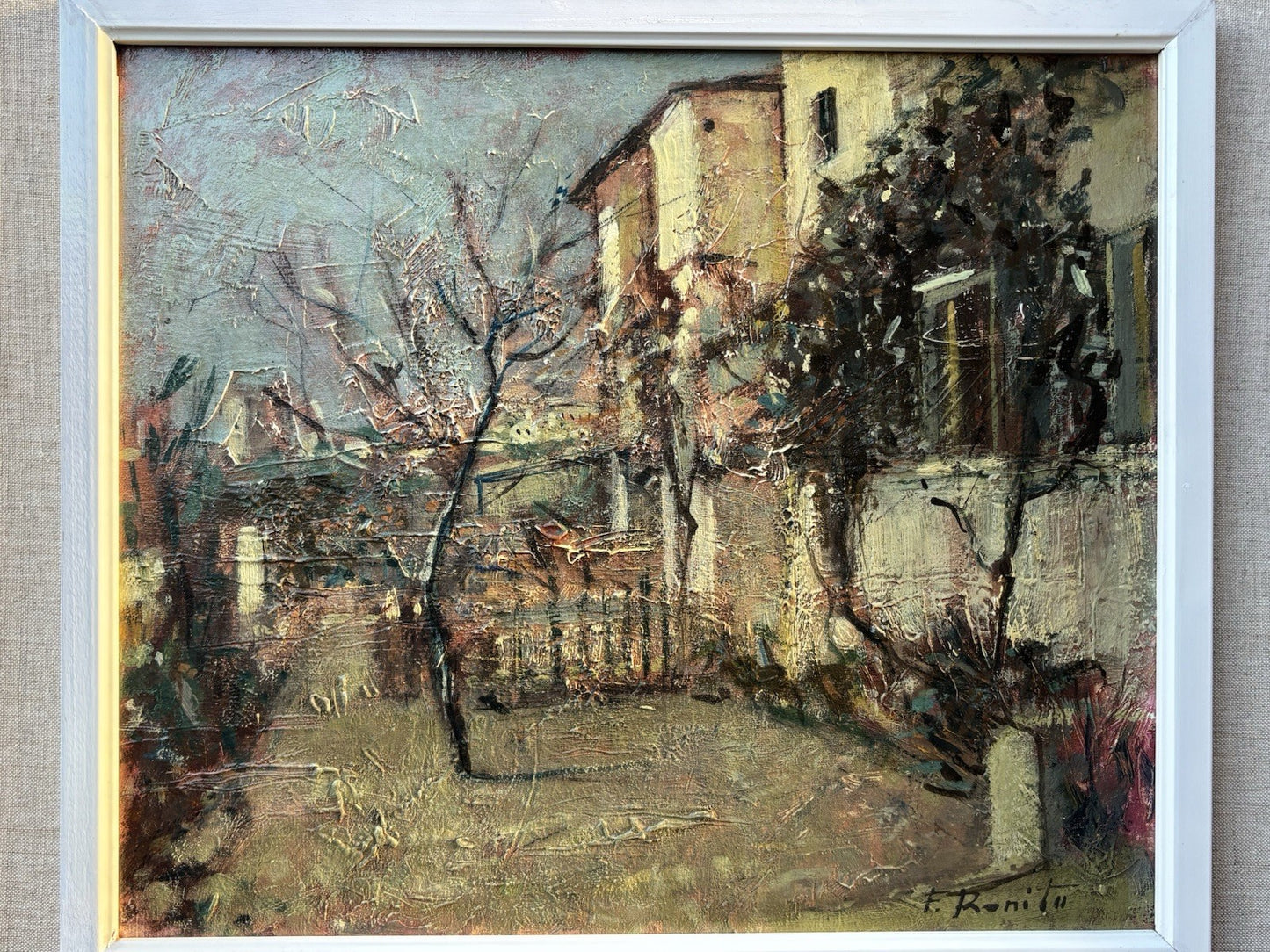 Quadro -Il Giardino Di Casa- dipinto a olio