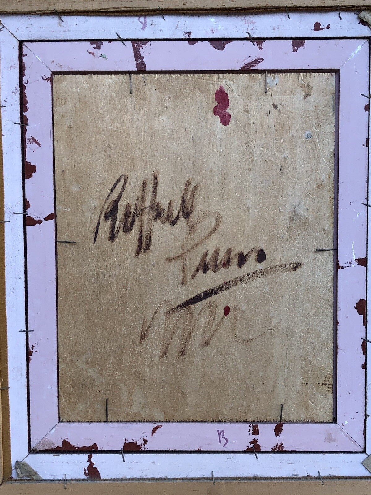Quadro vintage -Profilo Fanciulla- dipinto a olio su tavoletta