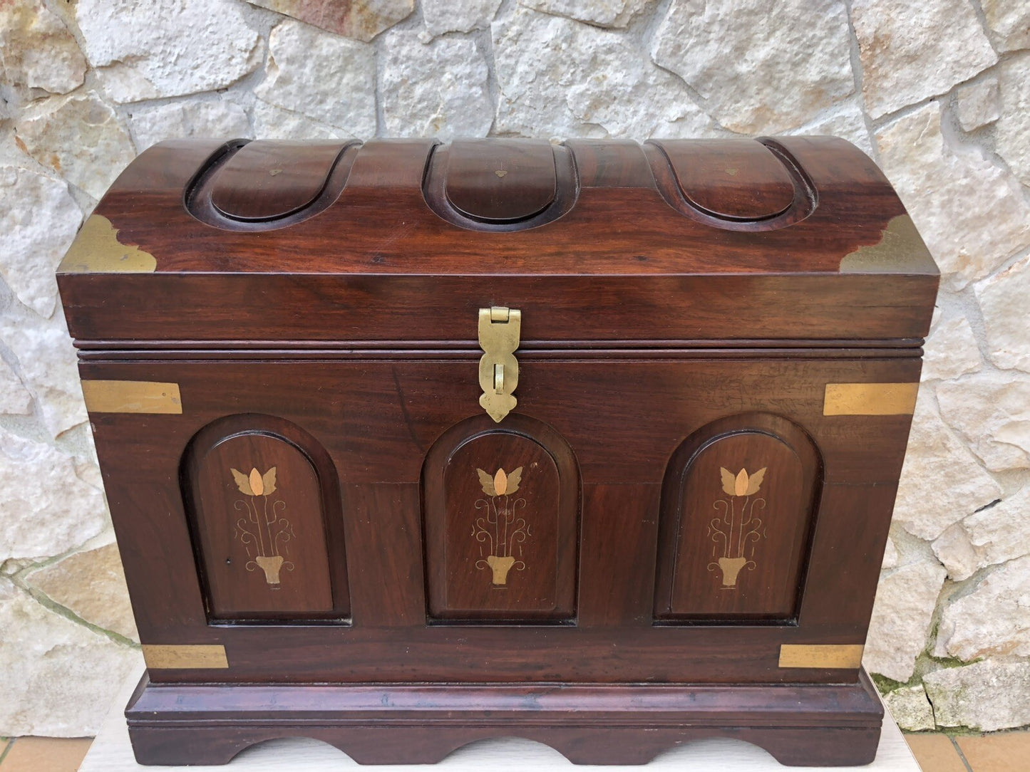 Baule Scrigno Vintage In Legno
