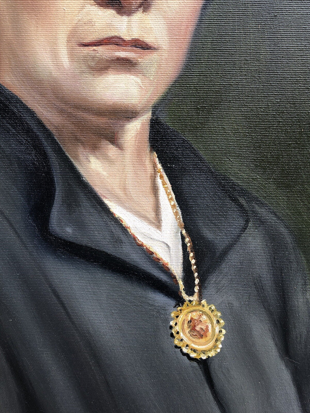 Quadro vintage -Ritratto Di Donna- dipinto a olio su tela