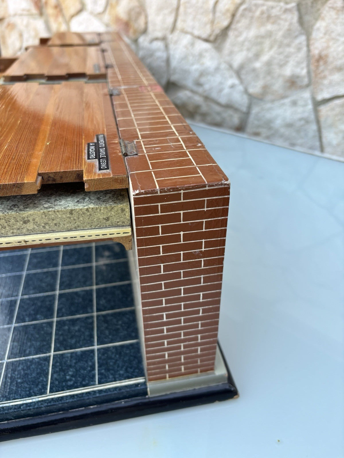 Modello Architettonico E Didattico Vintage In Legno-Toffoli E Figli-