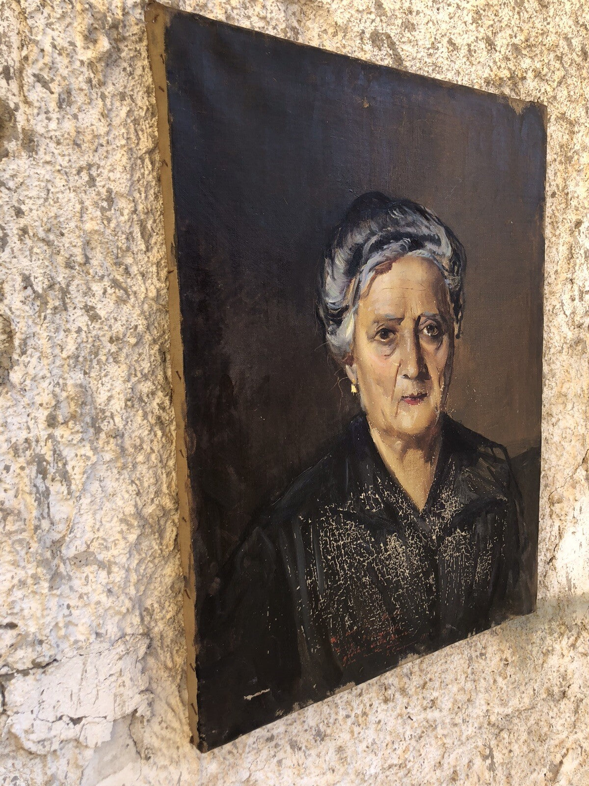 Quadro antico -Ritratto-dipinto a olio su tela