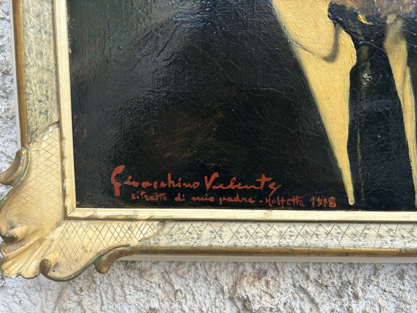 Quadro antico -Ritratto- dipinto a olio su tela