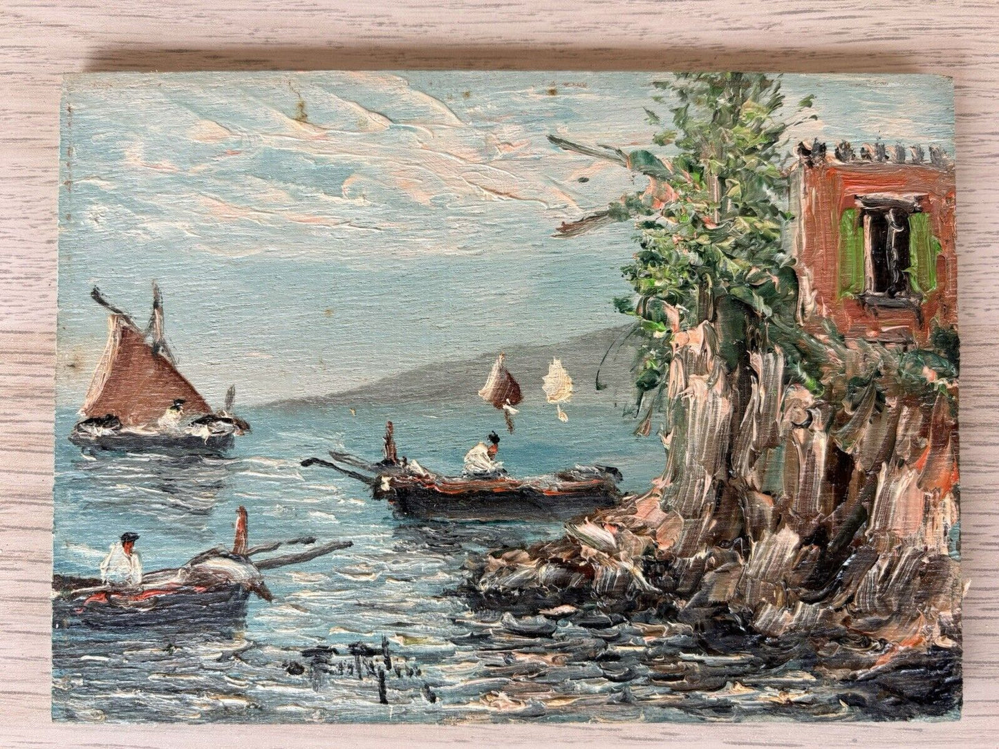 Coppia di quadri dipinti a olio su tavoletta