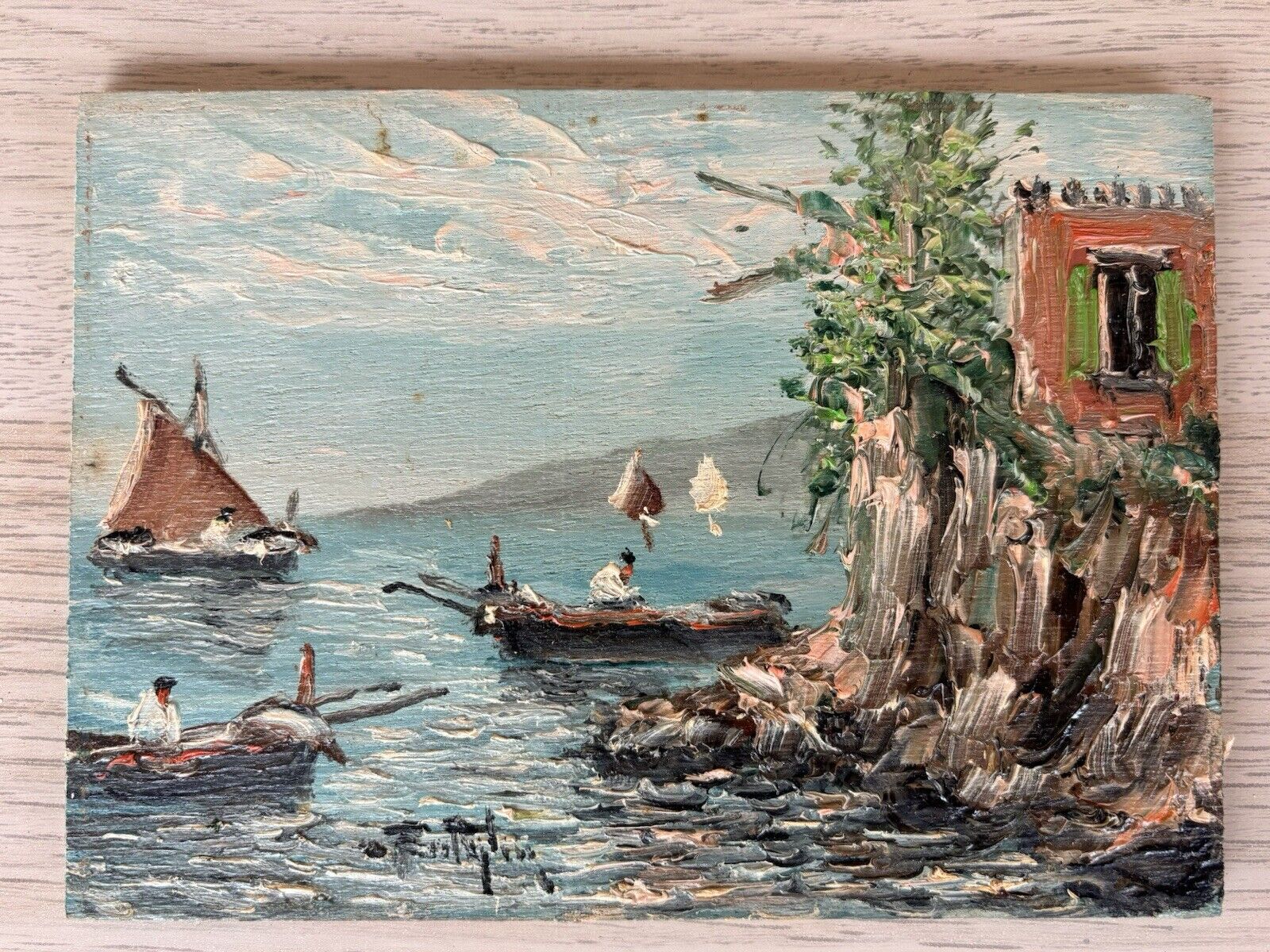 Coppia di quadri dipinti a olio su tavoletta