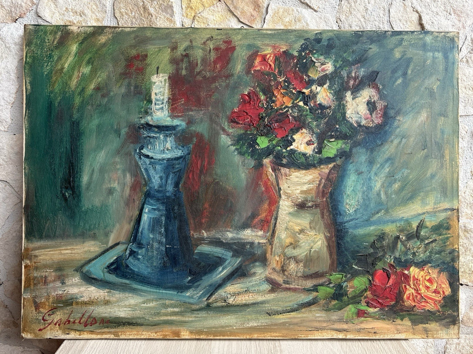 Quadro -Natura Morta- Giuseppe Gabellone- dipinto a olio su tela