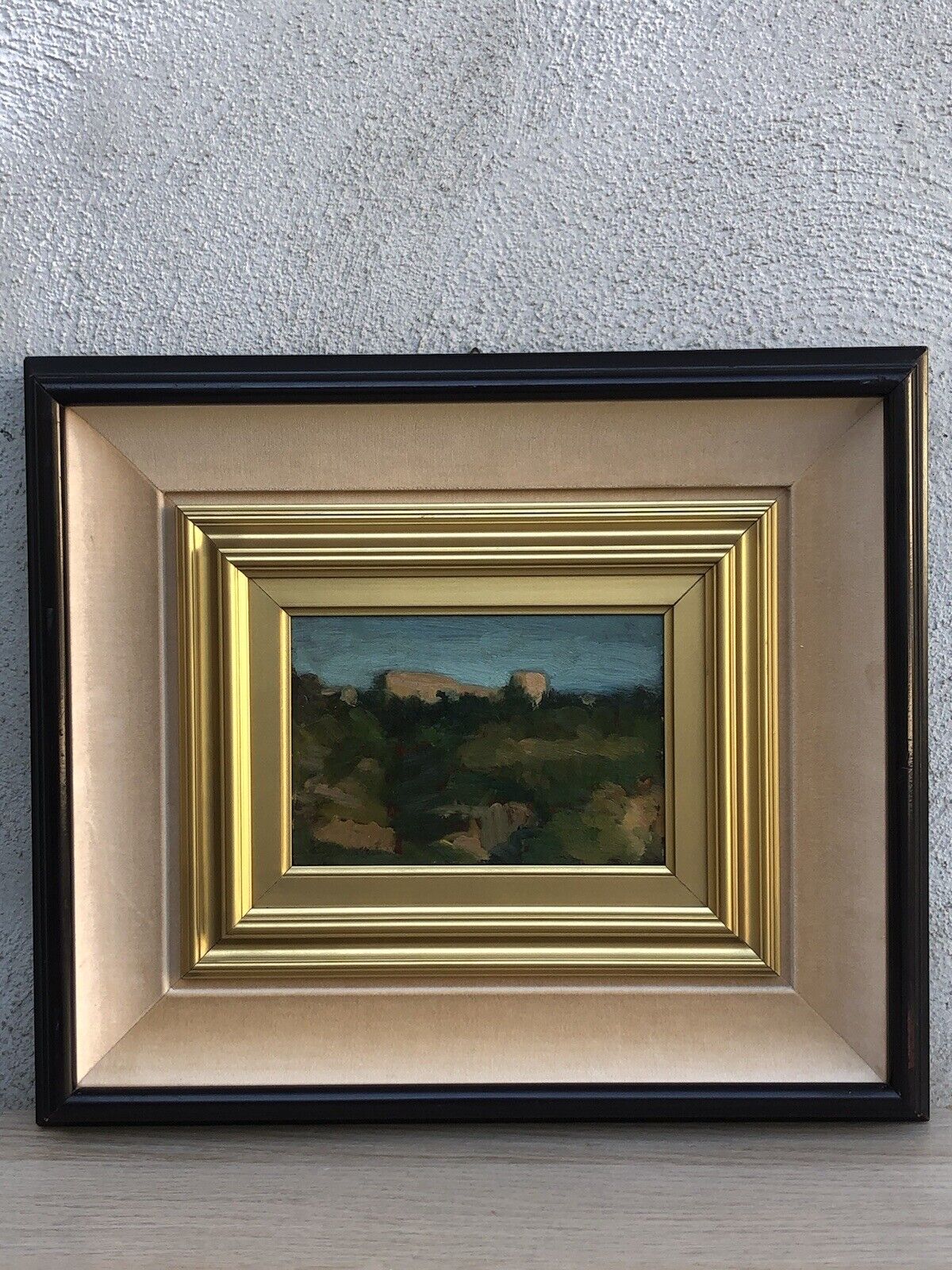 Quadro vintage -Paesaggio- dipinto a olio su tavoletta