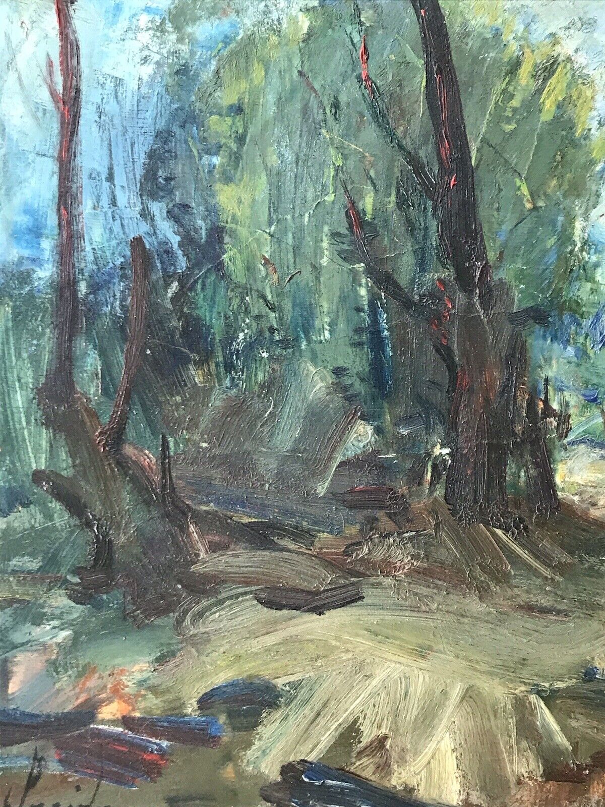 QUADRO ERRICO PLACIDO - PAESAGGIO-DIPINTO A OLIO SU TAVOLA