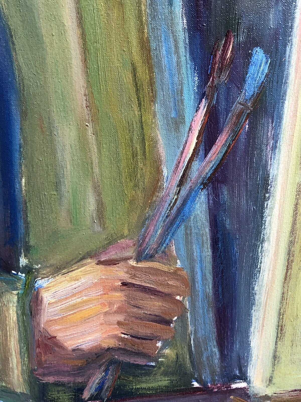 Quadro vintage -Il Pittore- dipinto a olio su tela