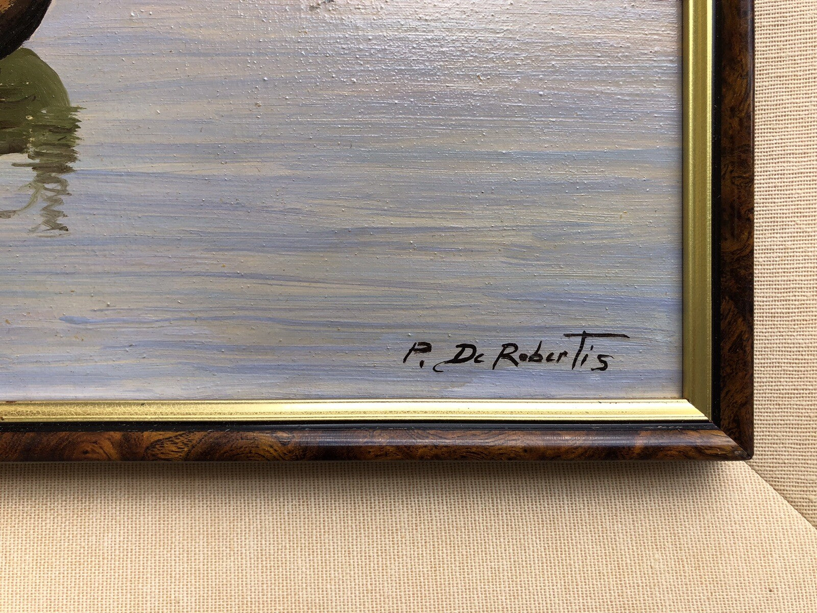 Quadro vintage -Marina- dipinto a olio su tela