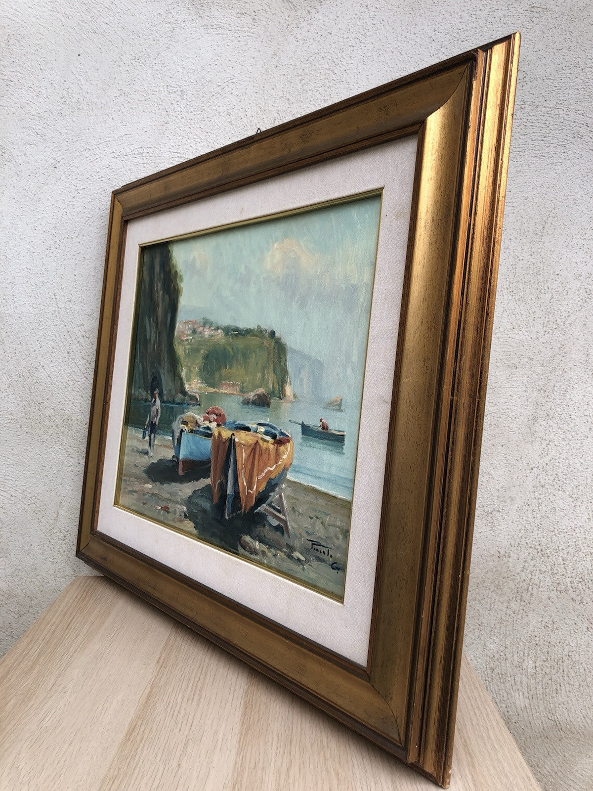 Quadro -Barche A Riposo- dipinto a olio su tela