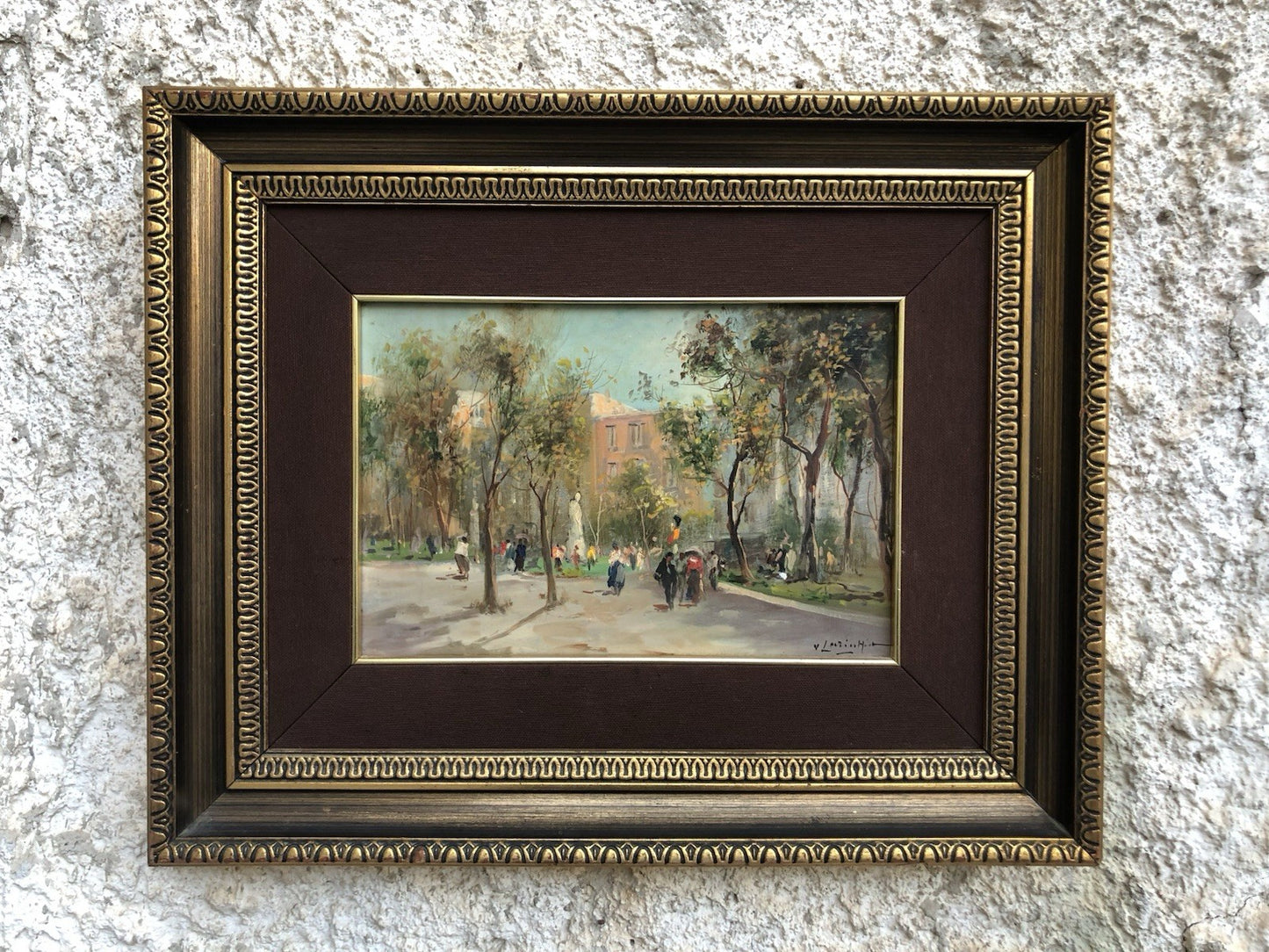 Quadro -Villa Comunale- Vincenzo Laricchia dipinto a olio