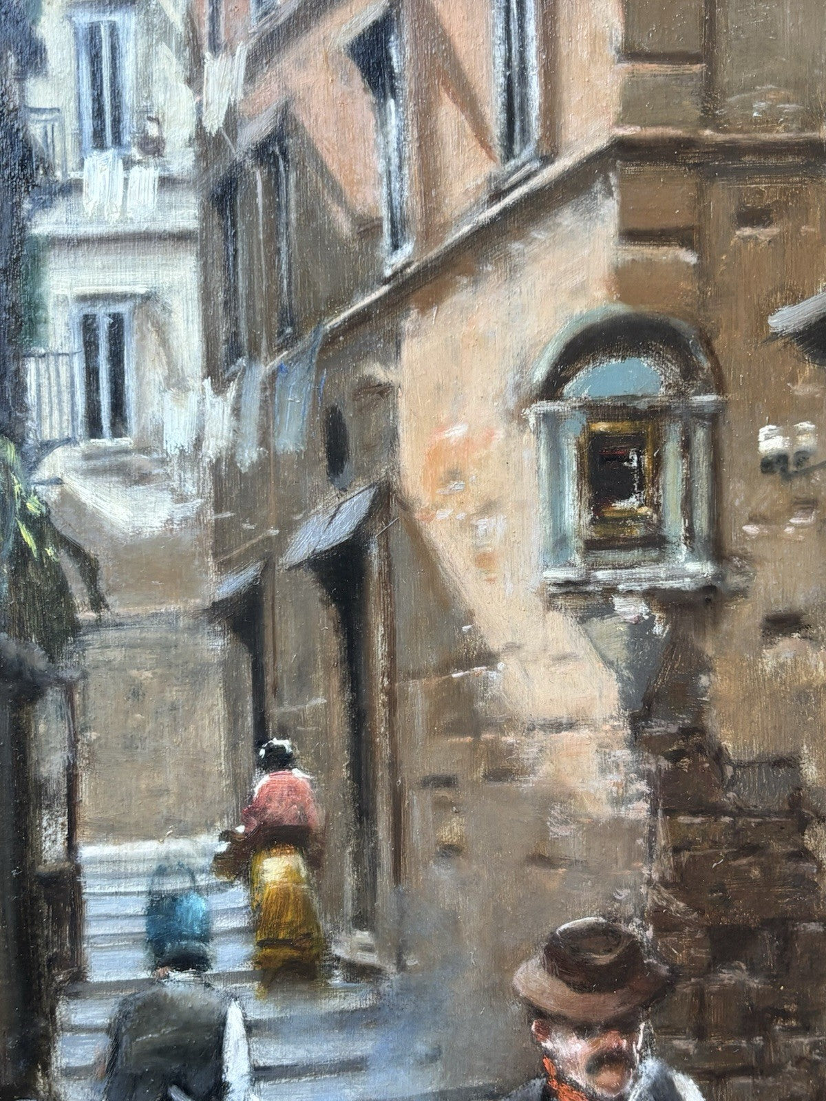 Quadro -Vicolo Di Napoli- Francesco Tammaro dipinto a olio