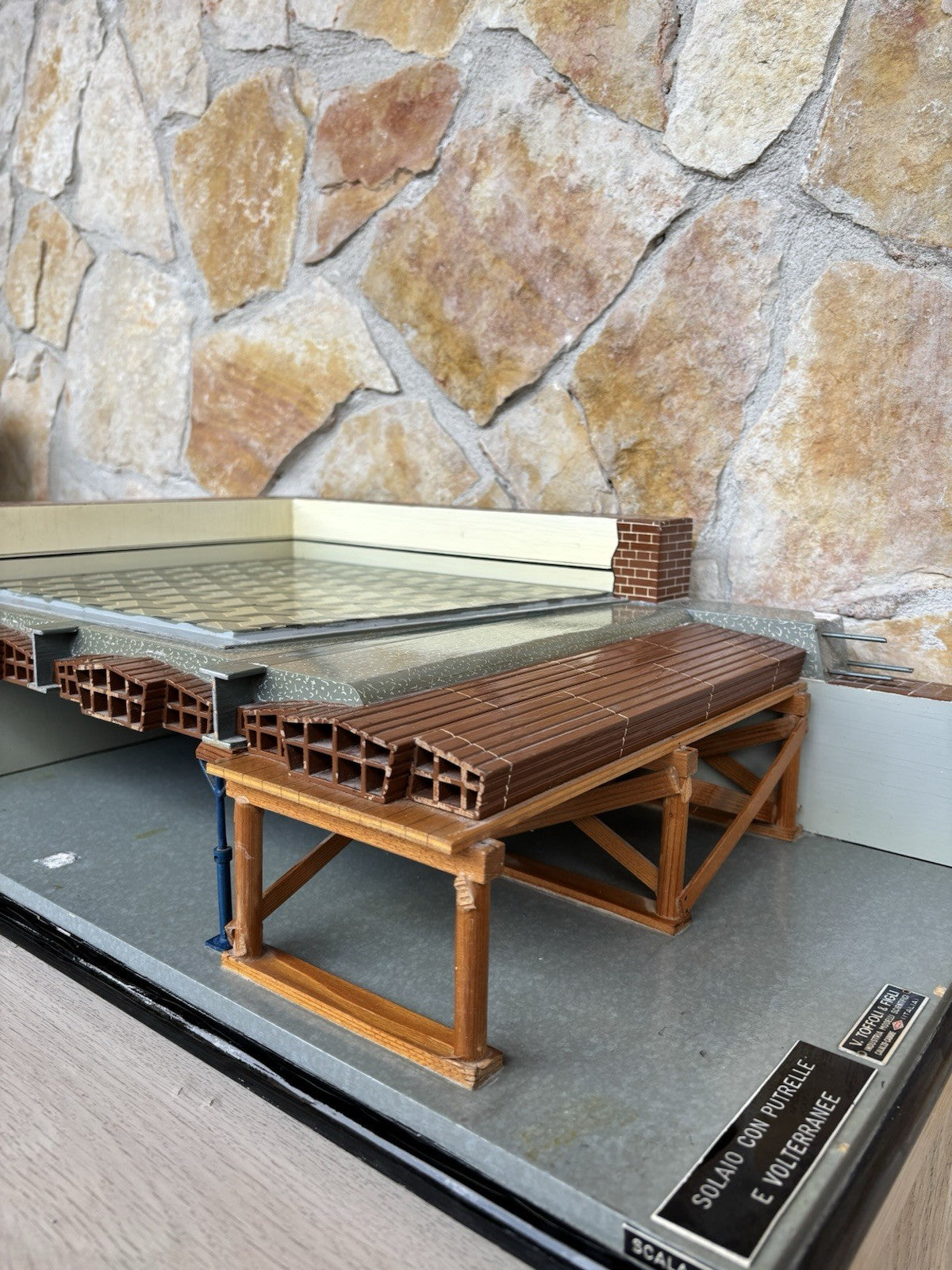 Modello Didattico Architettonico Vintage In Legno. Toffoli E Figli