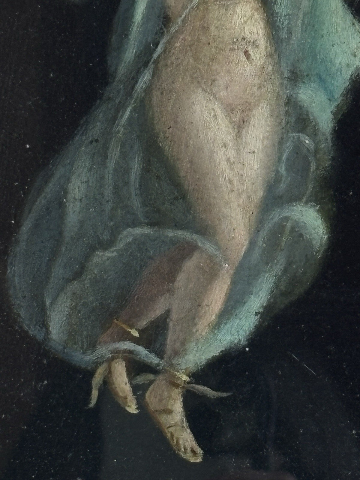 Quadro antico -Figure- stile pompeiano dipinto a olio