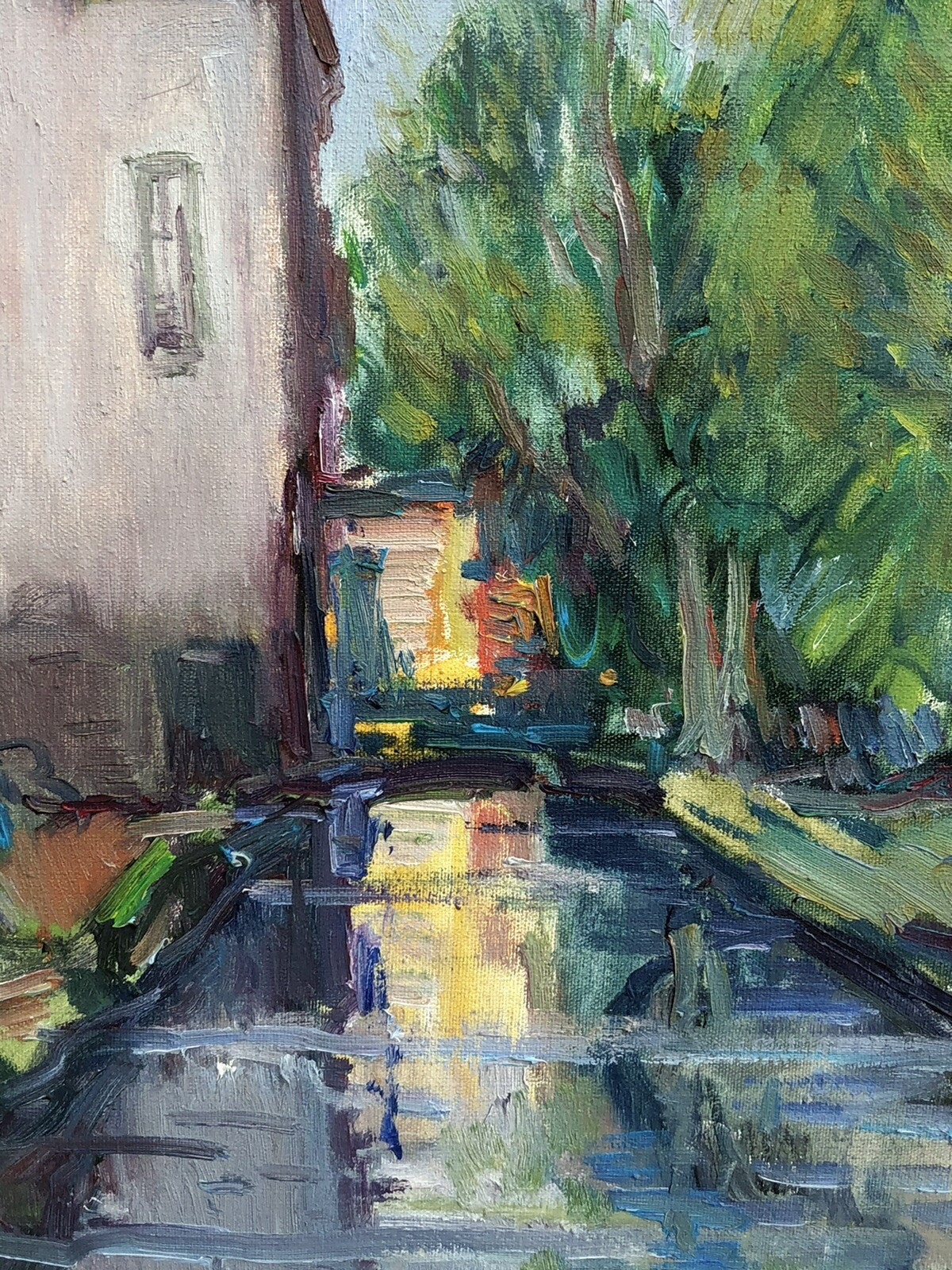 Quadro vintage -Al Sarno- dipinto a olio su tela