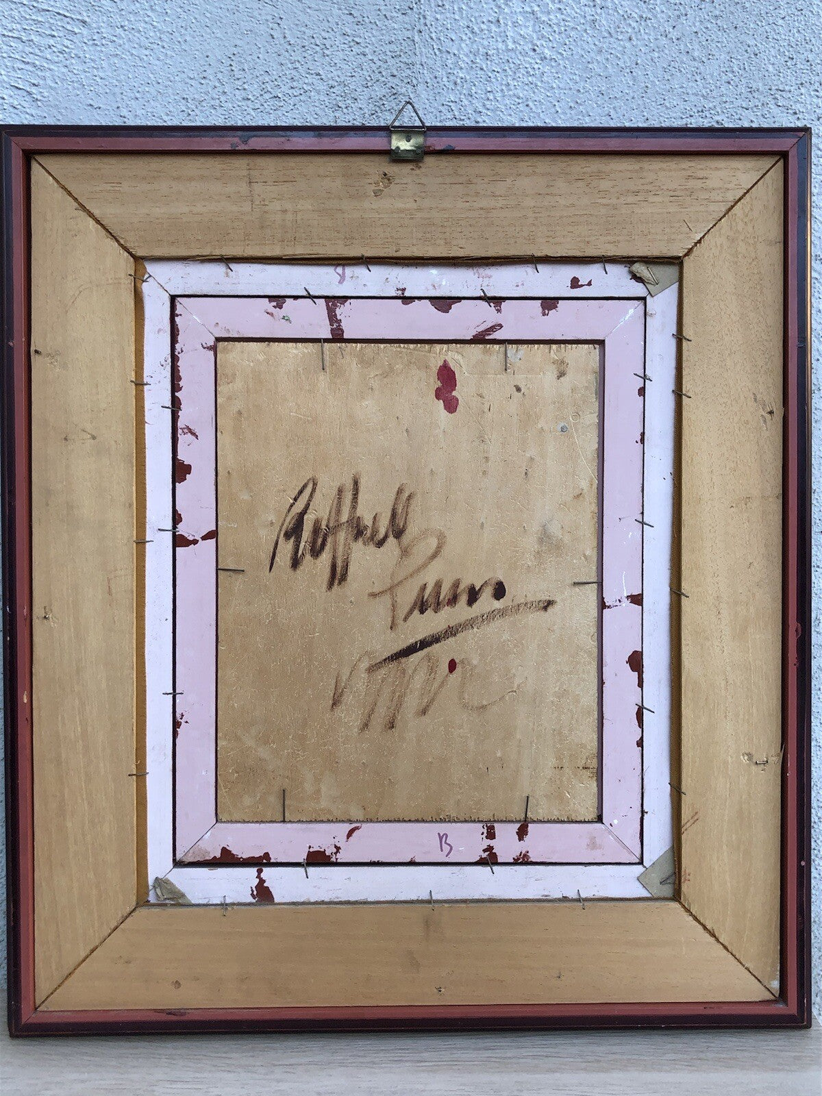 Quadro vintage -Profilo Fanciulla- dipinto a olio su tavoletta