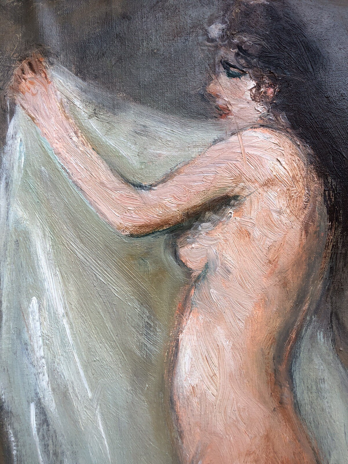 Quadro vintage -Nudo Artistico-dipinto a olio su tela