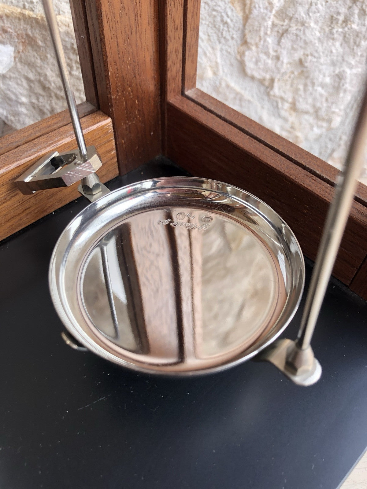 Bilancia Vintage In Teca Di Legno