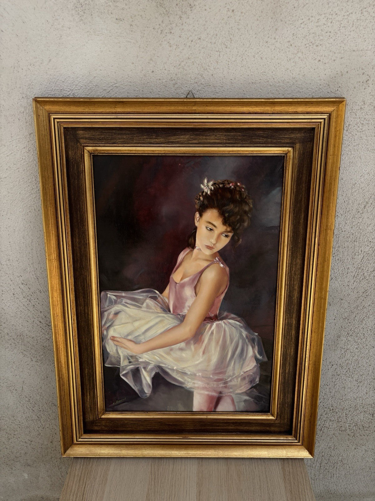 Quadro -Ballerina- Gigi Barone dipinto a olio su tavola