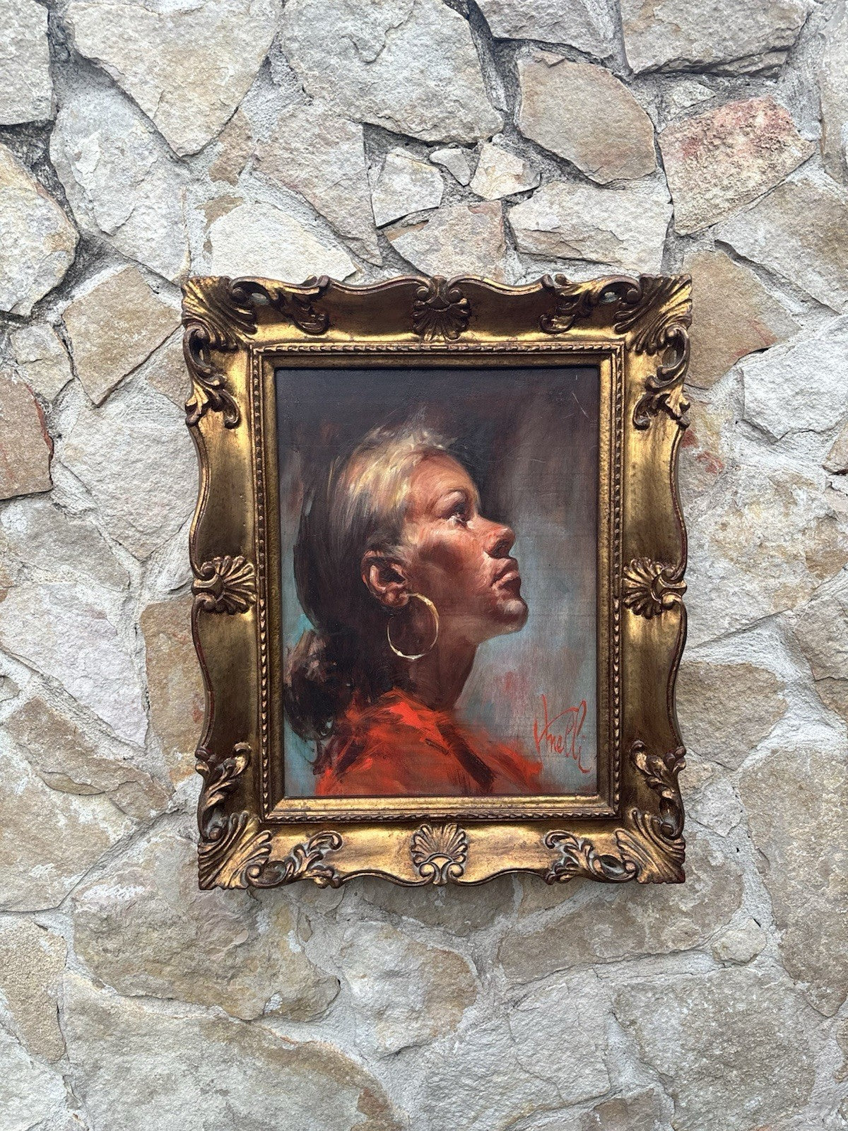 Quadro -Figura Di Donna- Luigi Anelli- dipinto a olio