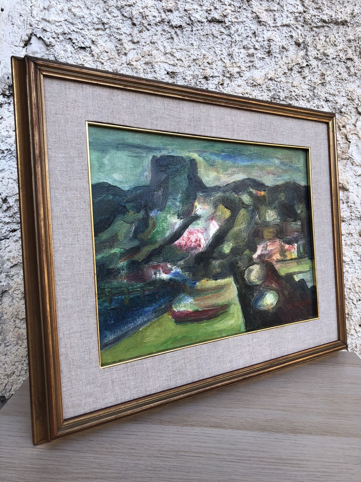 Quadro vintage -Marina- dipinto a olio su tela