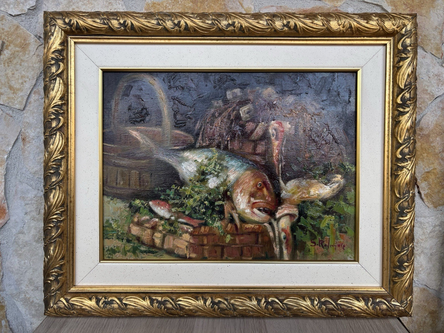 Quadro -Pesci- Salvatore Rodriquez dipinto a olio