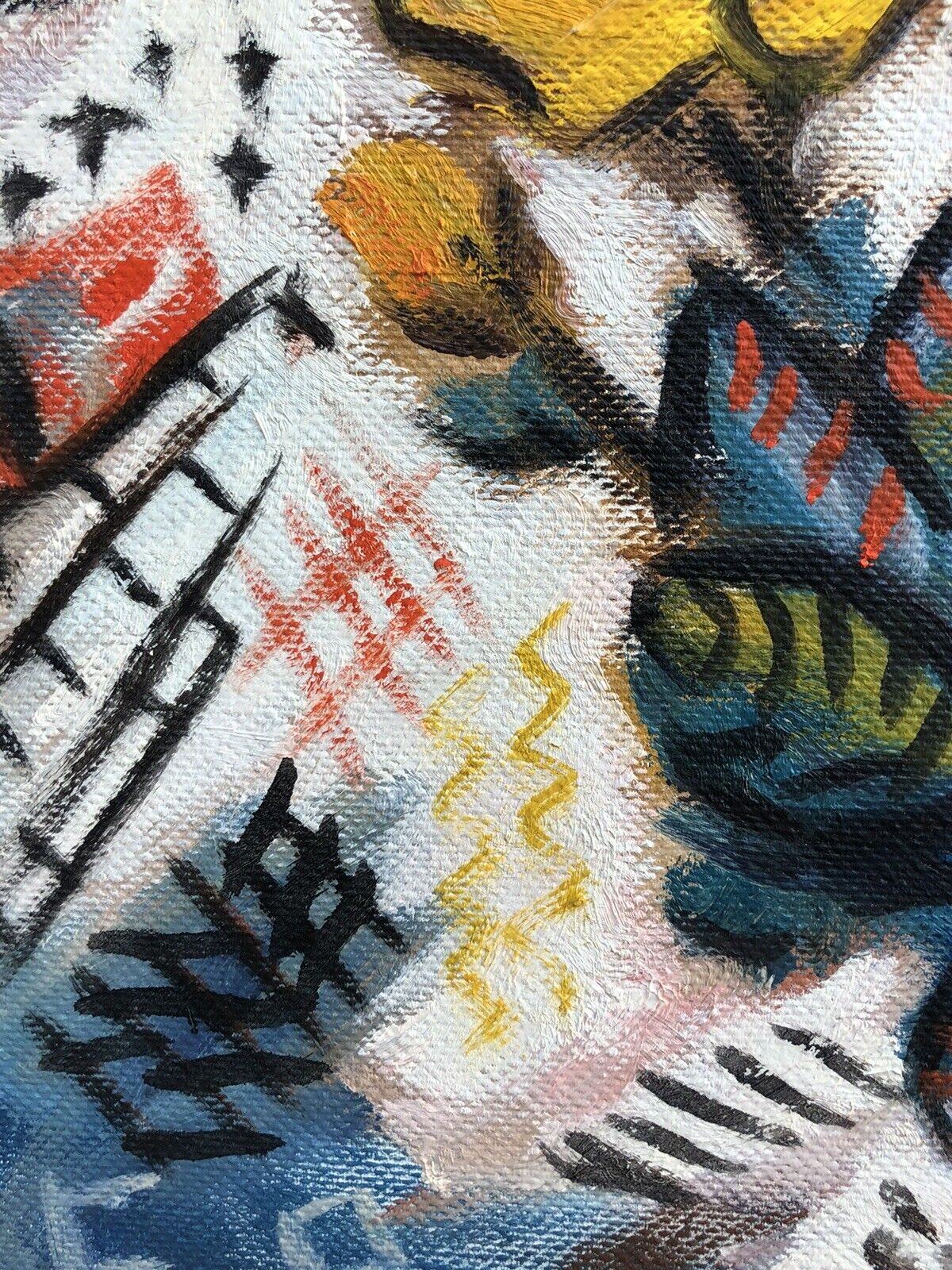 Quadro vintage -Fiori- dipinto a olio su tela
