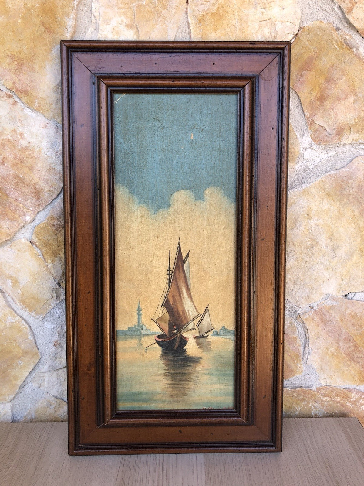 Quadro antico -Marina Di Venezia- dipinto a olio