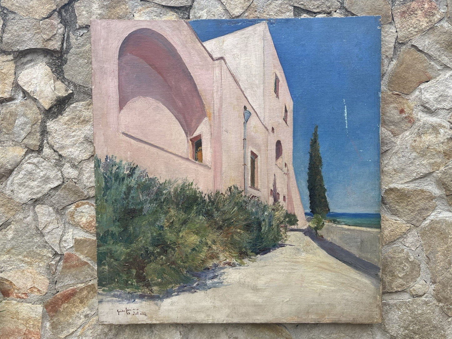 Quadro -Paesaggio- Guido Casciaro- dipinto a olio su tela