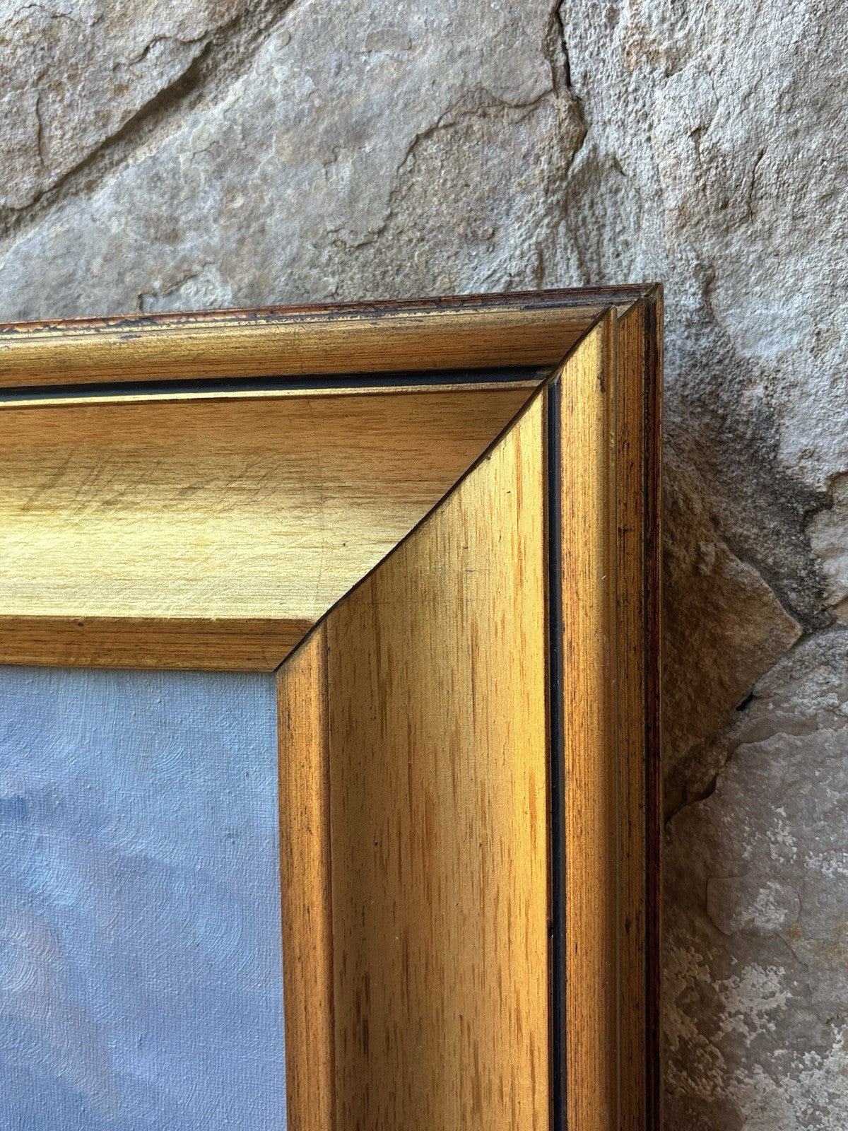Quadro -Barche Al Porto- dipinto a olio su tela