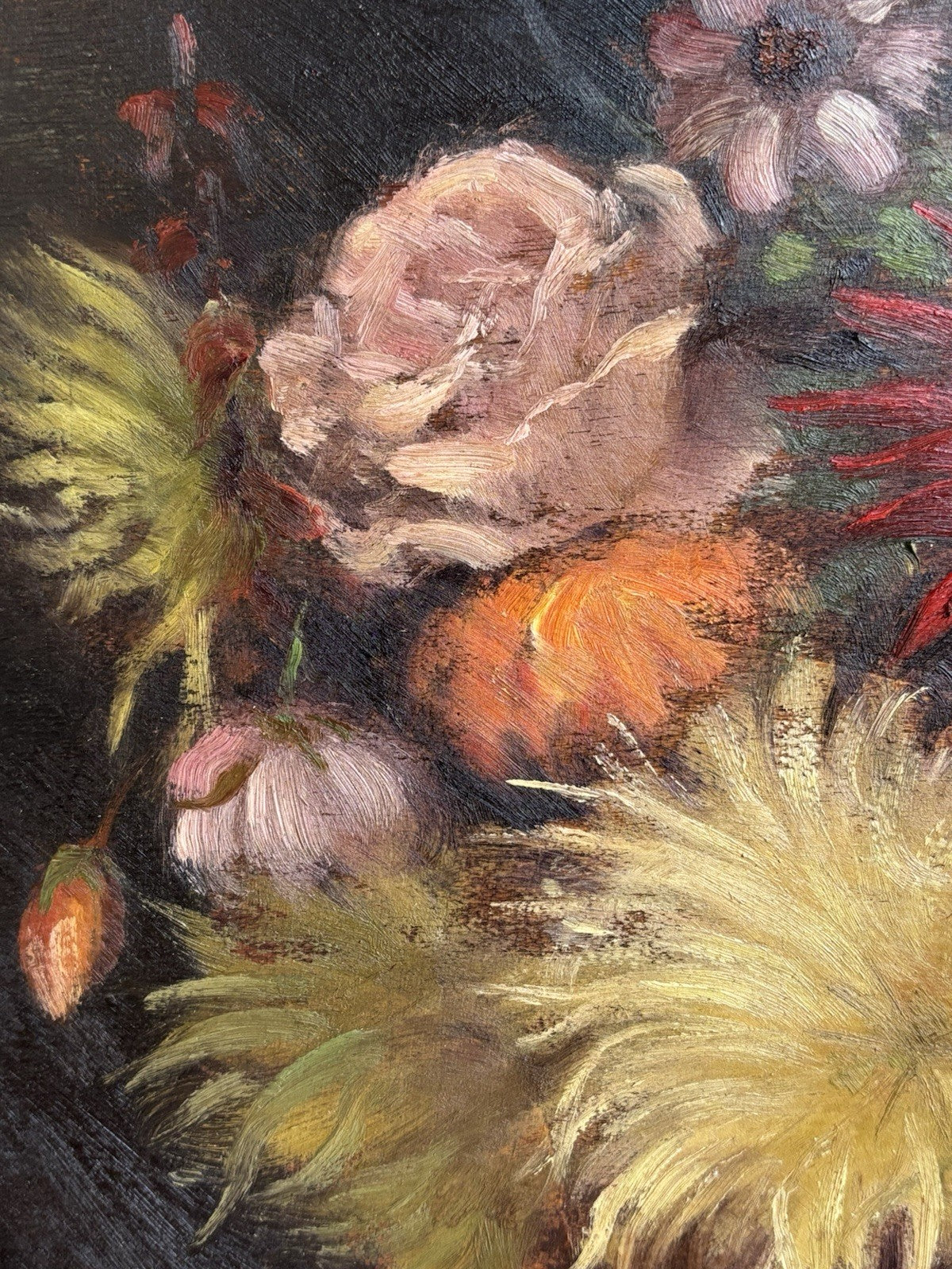 Quadro -Vaso Con Fiori- Augusto Cassandro dipinto a olio su tavoletta