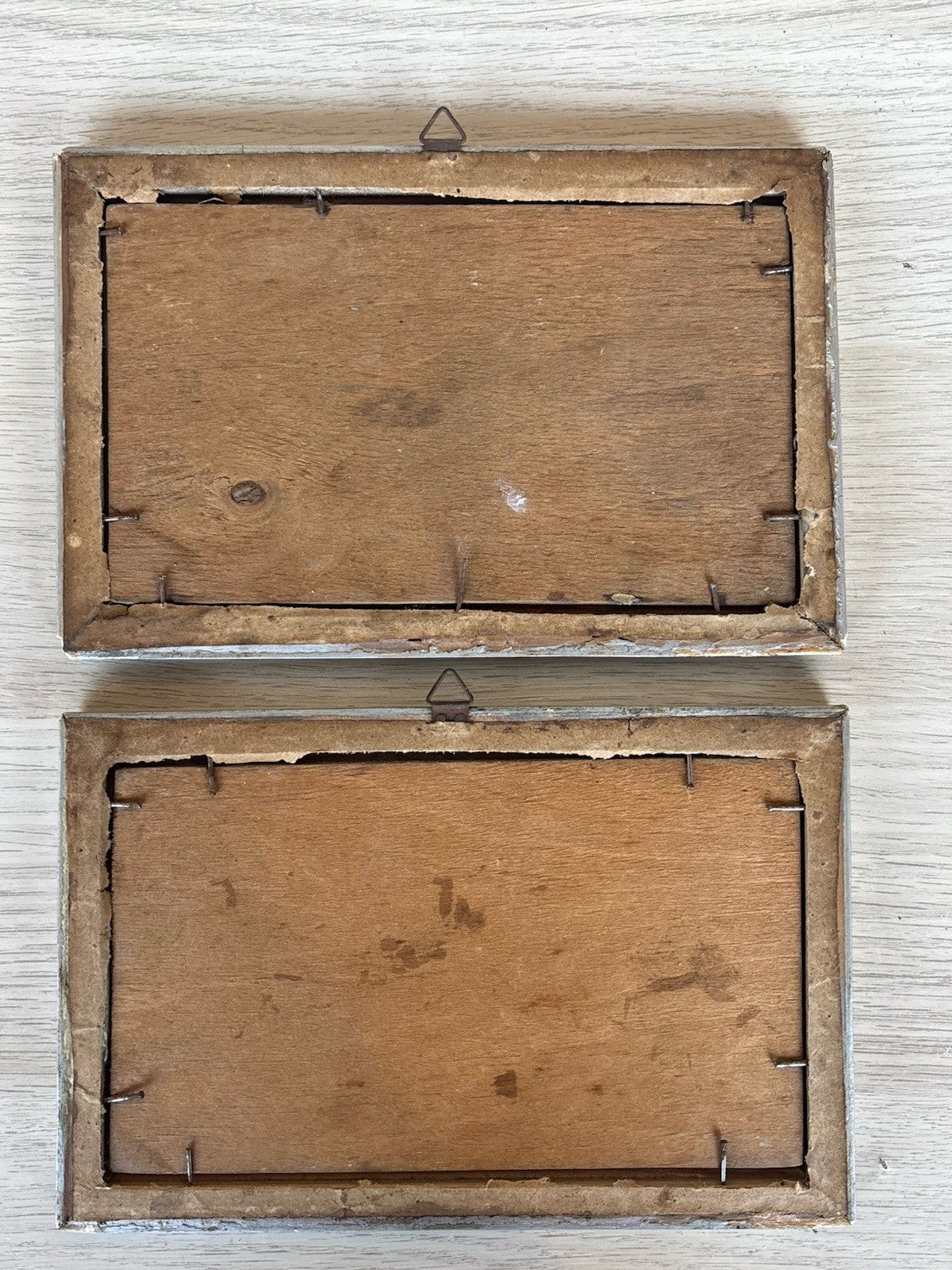 Coppia quadri miniature -Marine- Luca Papaluca- dipinti a olio su tavoletta