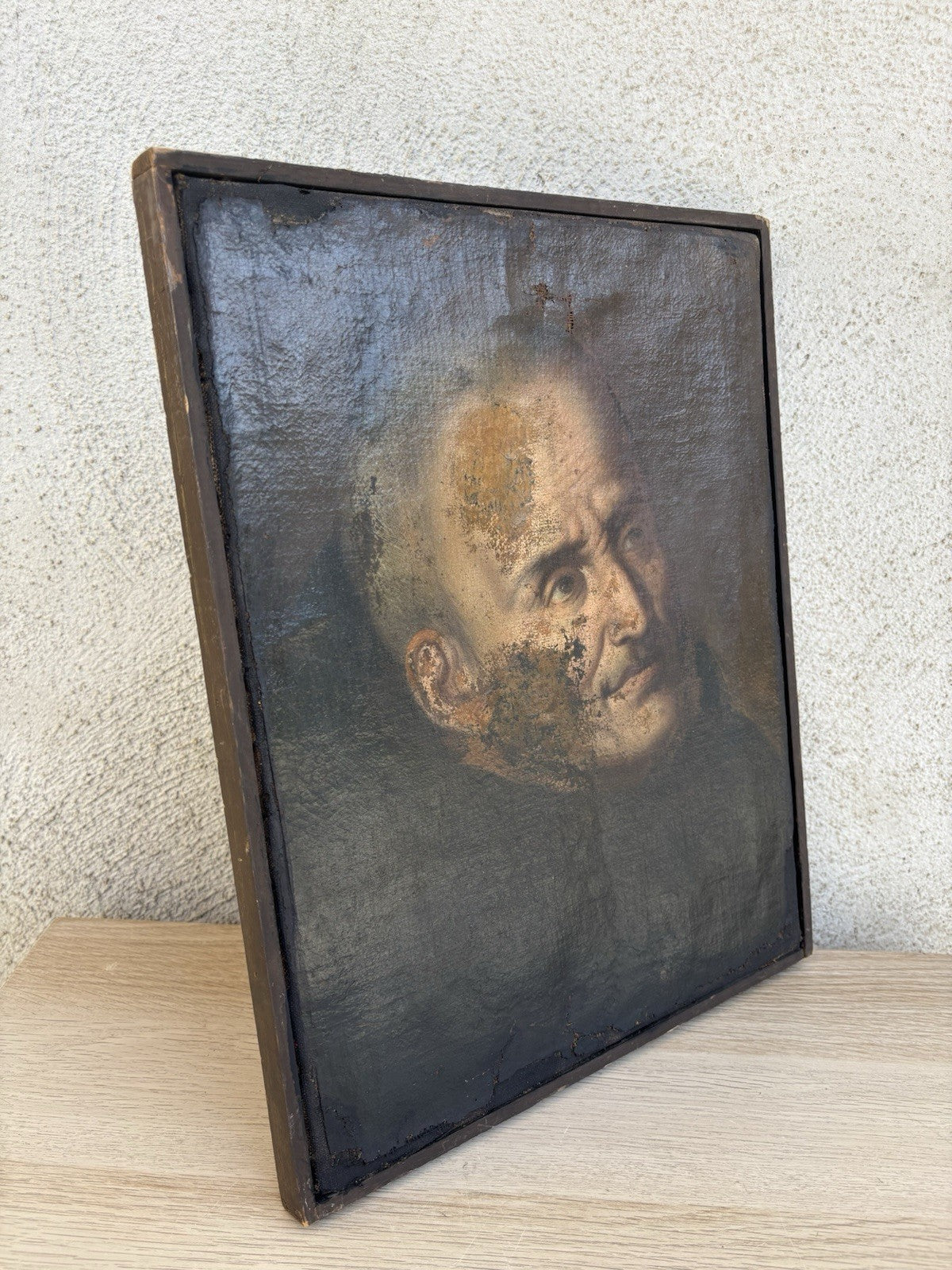 Quadro antico -Busto Di Uomo- dipinto a olio su tela