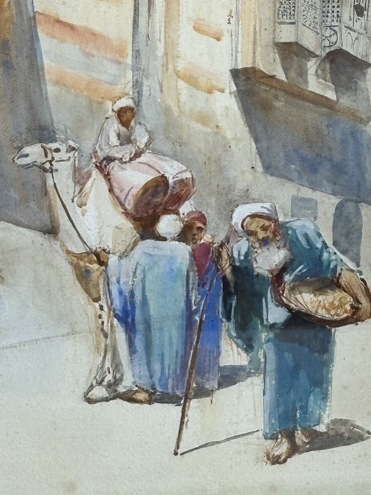 Quadro antico -Il Cairo- Henry Simpson realizzato ad acquerello su carta
