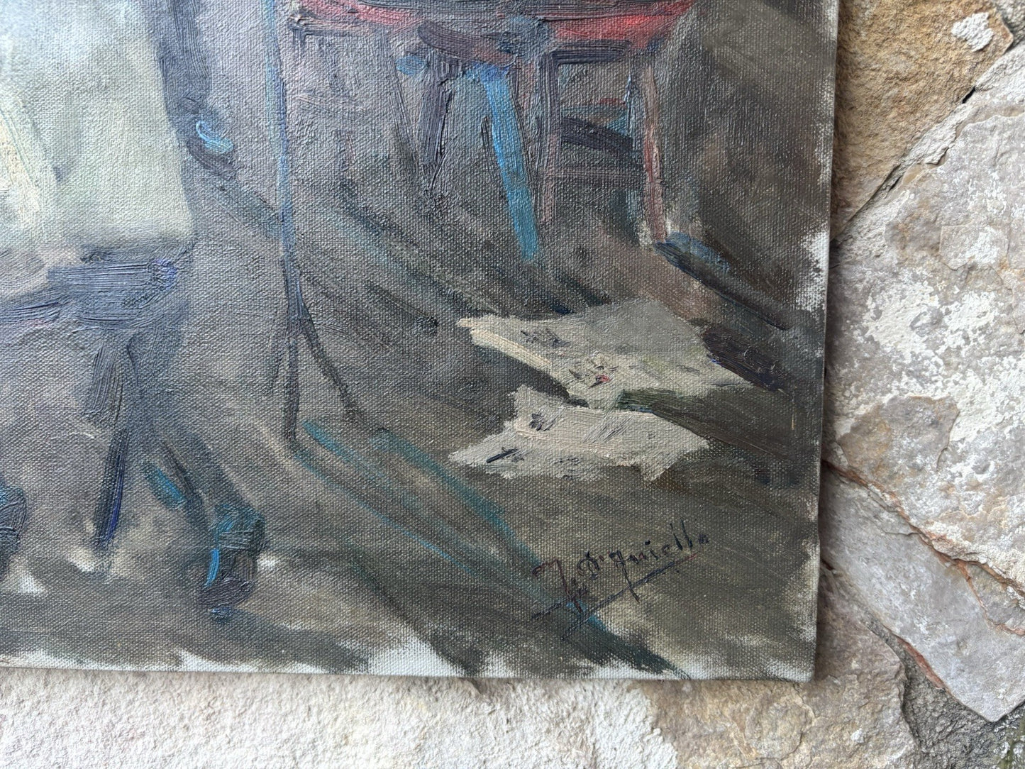 Quadro -Musicisti- Michele D’Aniello dipinto a olio su tela