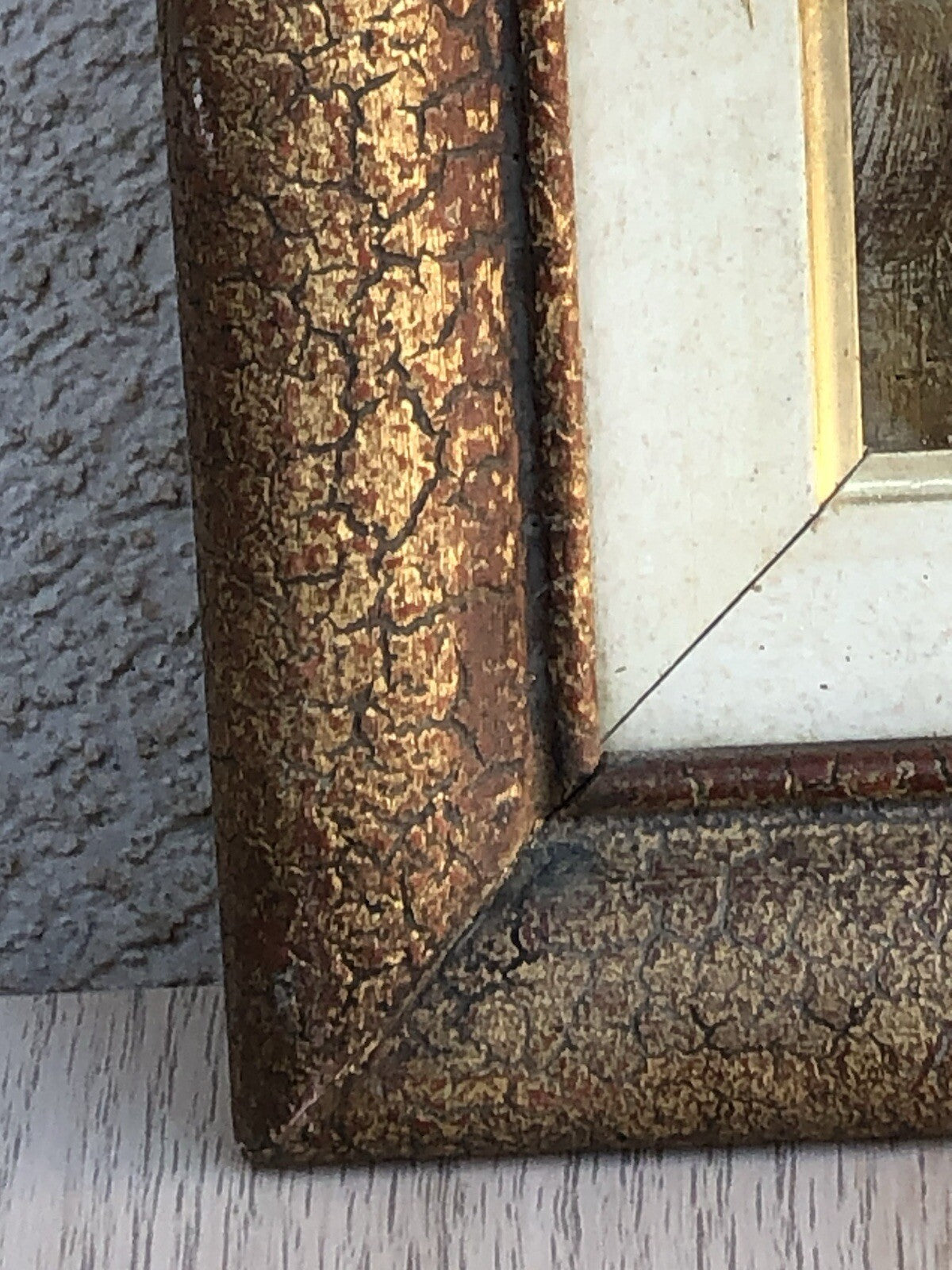 Vecchio Quadro -Nei Pressi Del Campanile- dipinto a olio su tavoletta