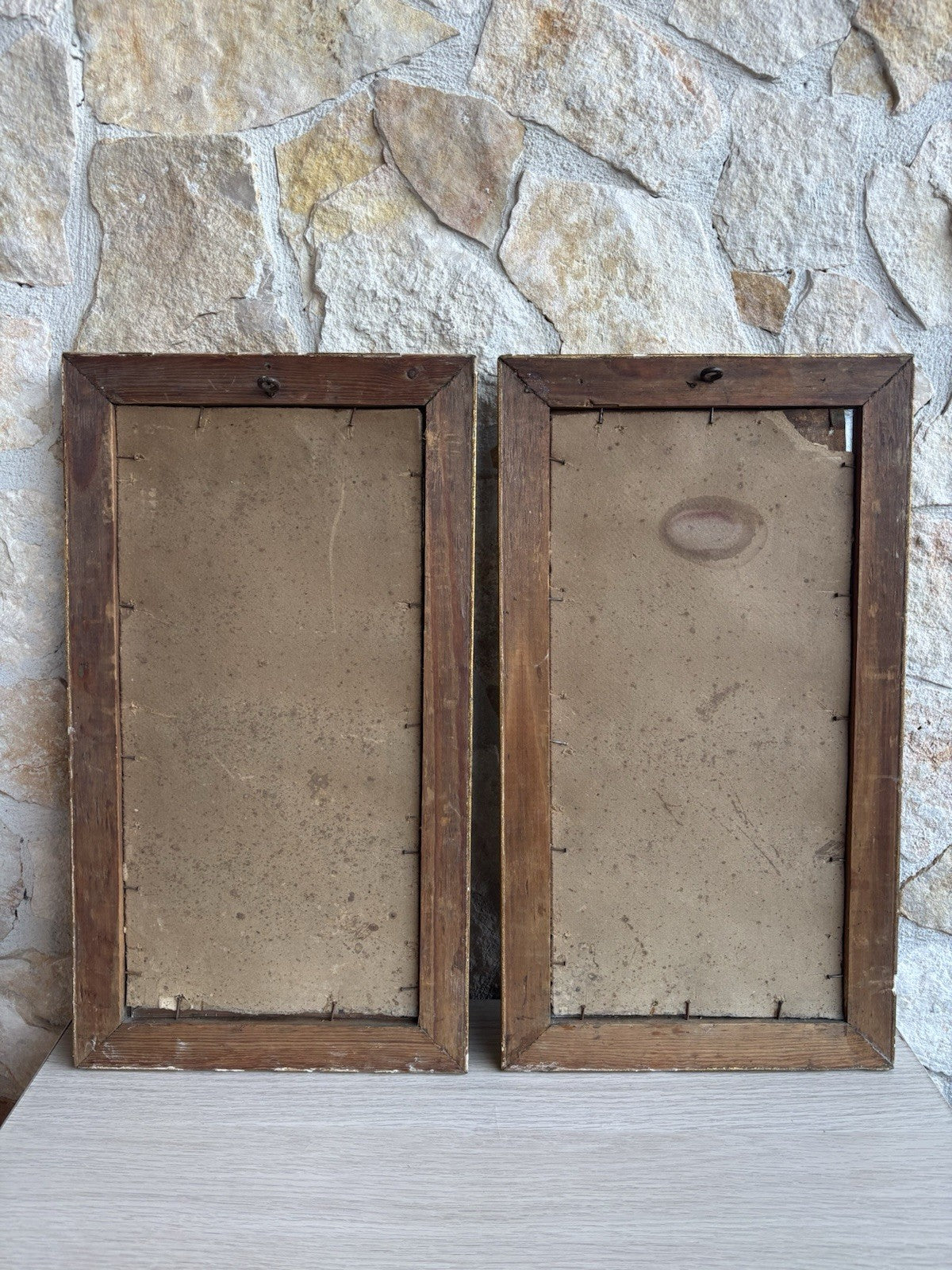 Coppia di quadri antichi -Paesaggi- dipinti a olio