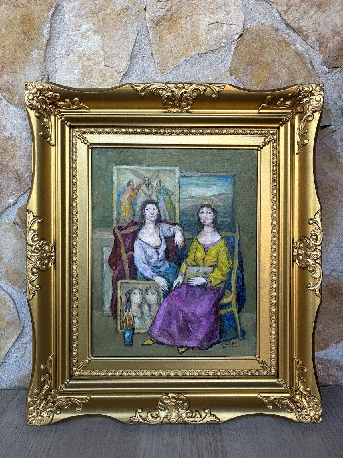 Quadro -Le Ragazze Dell’Artista- Giuseppe Ciavolino- dipinto a olio