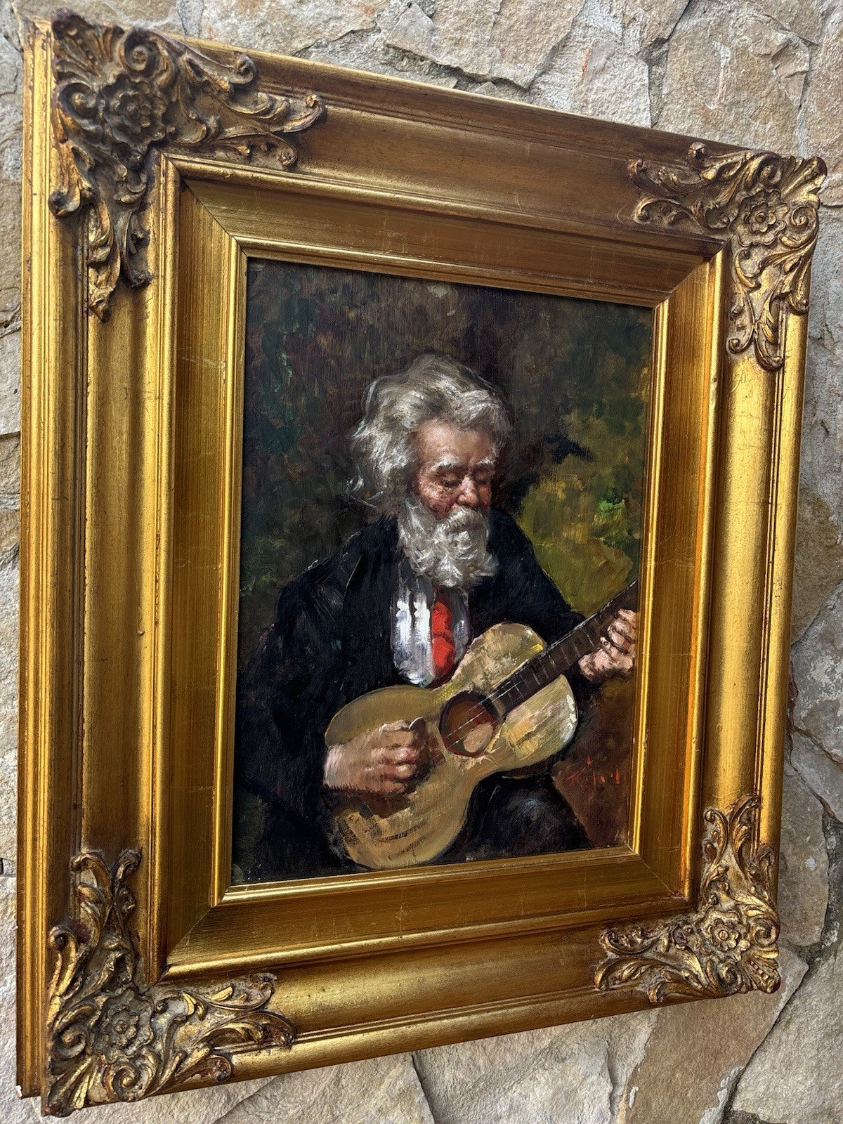 Quadro -Chitarrista- Franco Rispoli- dipinto a olio