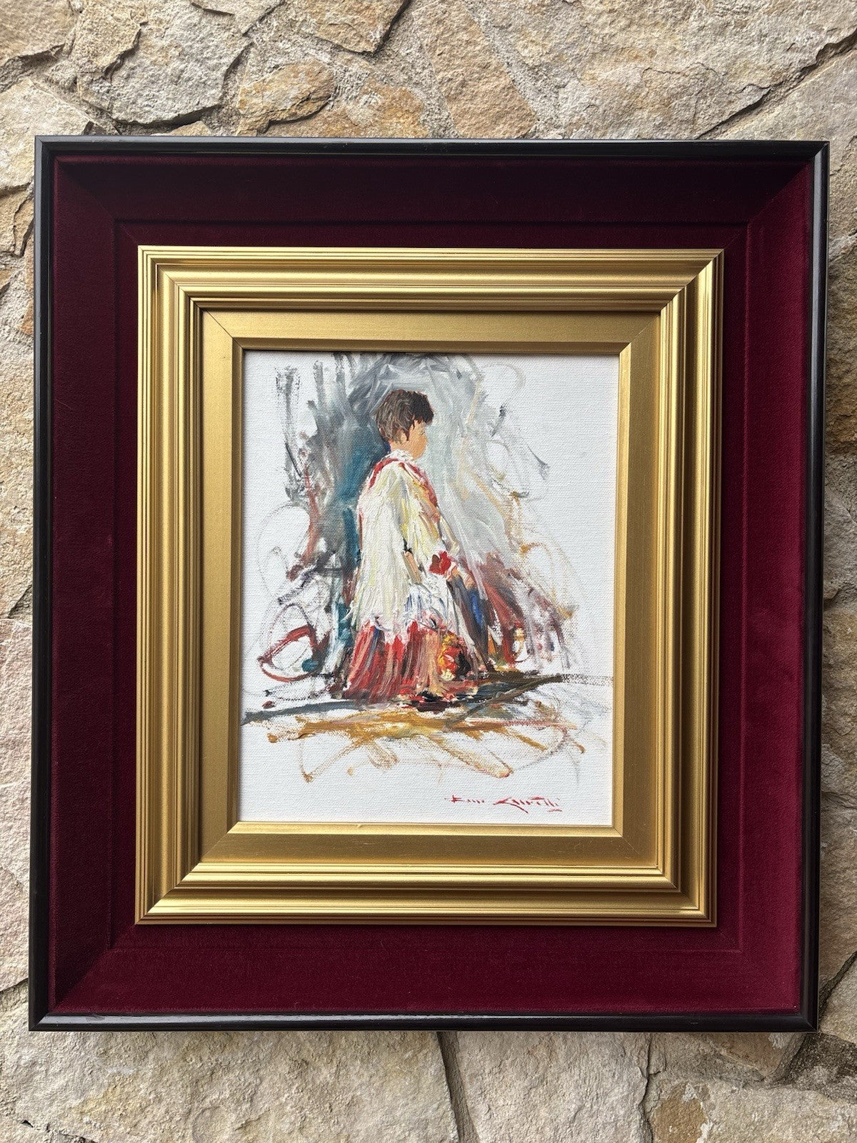 Quadro -Chierichetto- Rocco Carvelli- dipinto a olio su tela