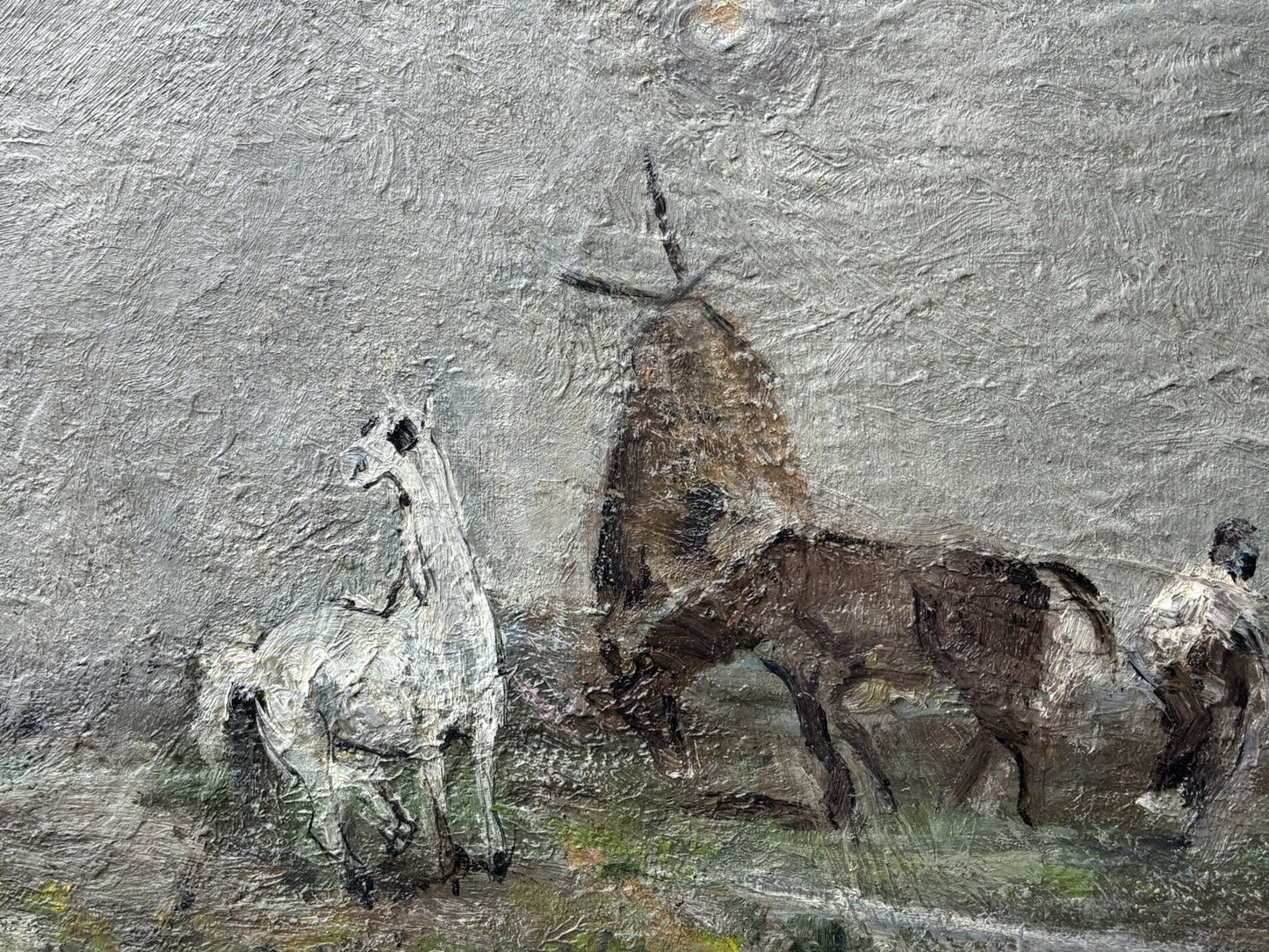 Quadro -Cavallino Bianco- Guido Casciaro dipinto a olio su tela