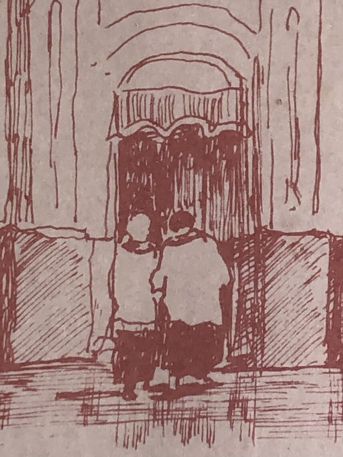 Quadro -Chiesa Di S.Michele- disegno a tecnica mista su carta