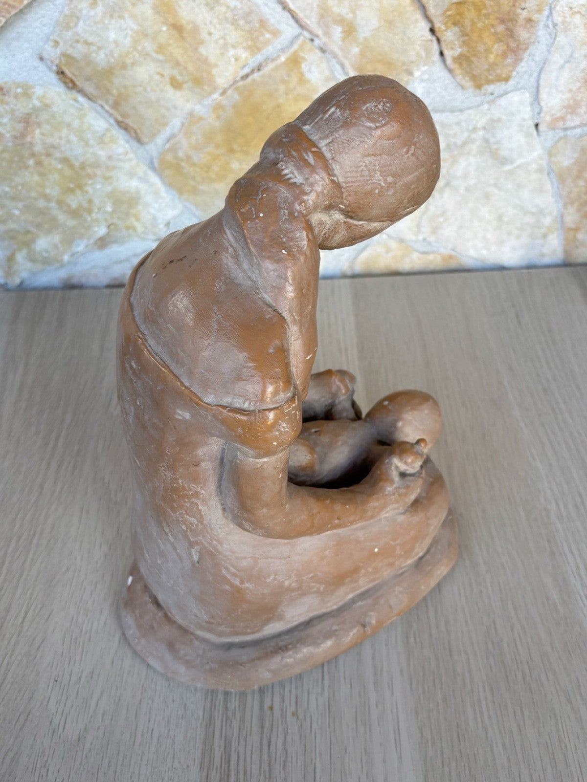 Scultura Vintage Maternità In Ceramica