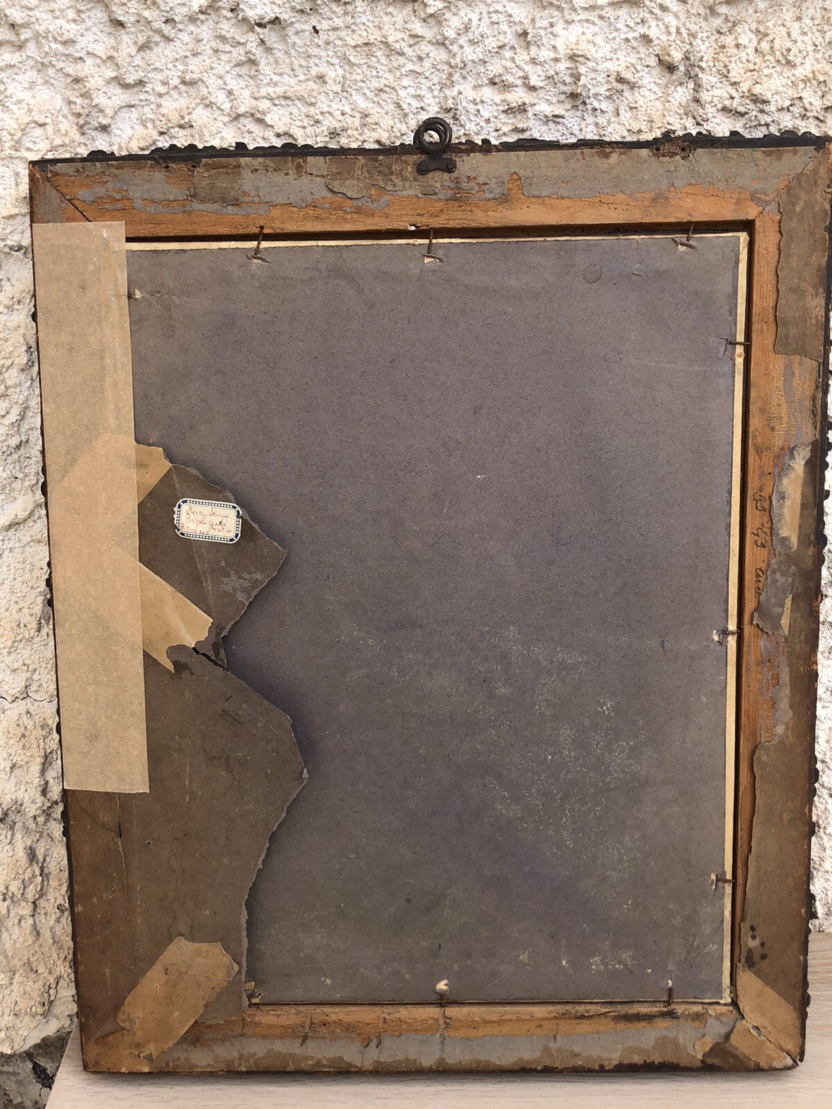 Coppia di quadri antichi ricamati e dipinti su raso in seta e cotone- tec. mista