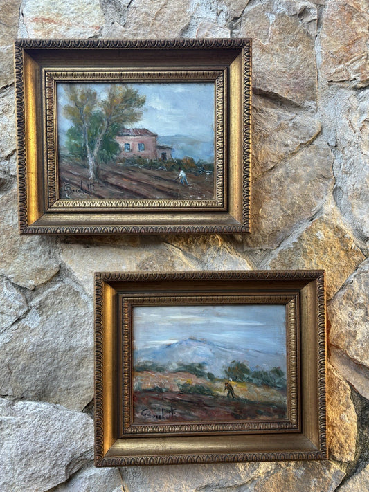 Coppia quadri -Paesaggi- Gaetano Bocchetti dipinti a olio