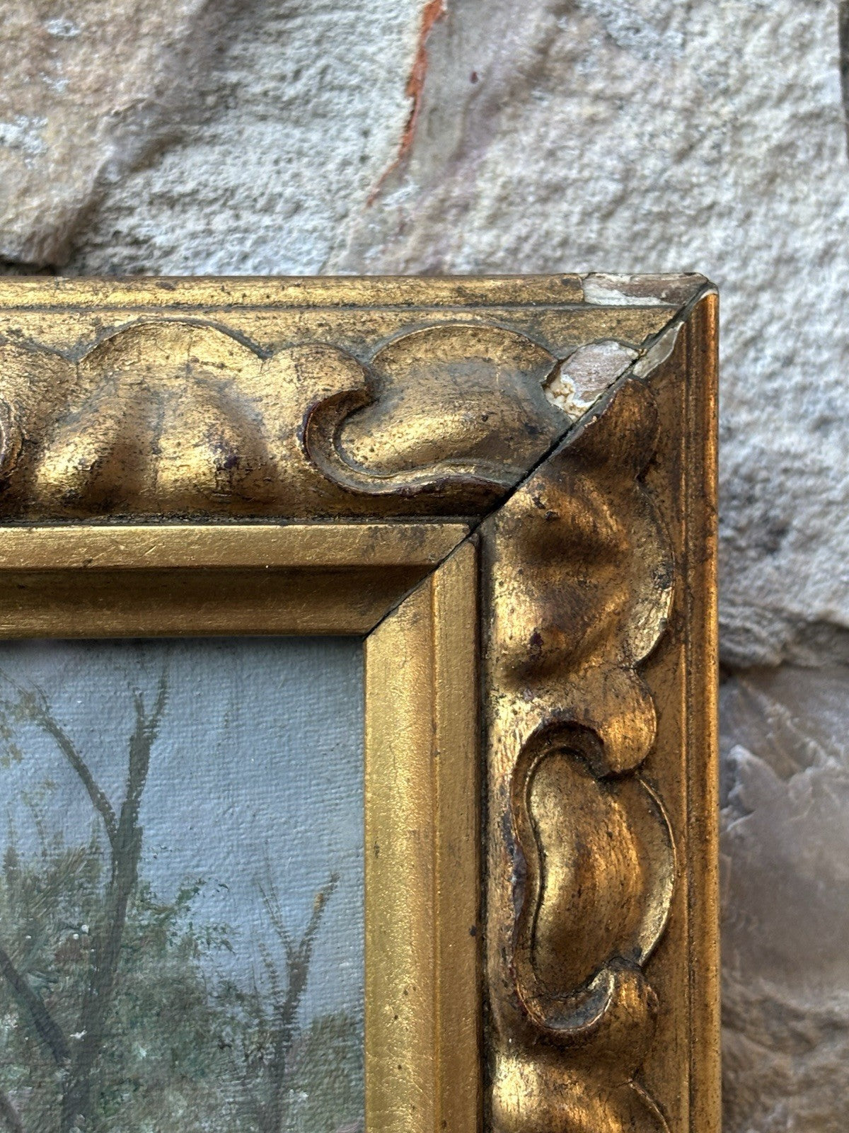 Coppia di quadri antichi -Paesaggi- dipinti a olio