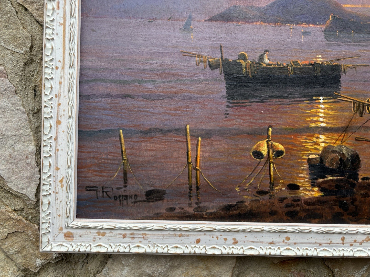 Quadro -Tramonto Ischitano- Gennaro Rossano- dipinto a olio