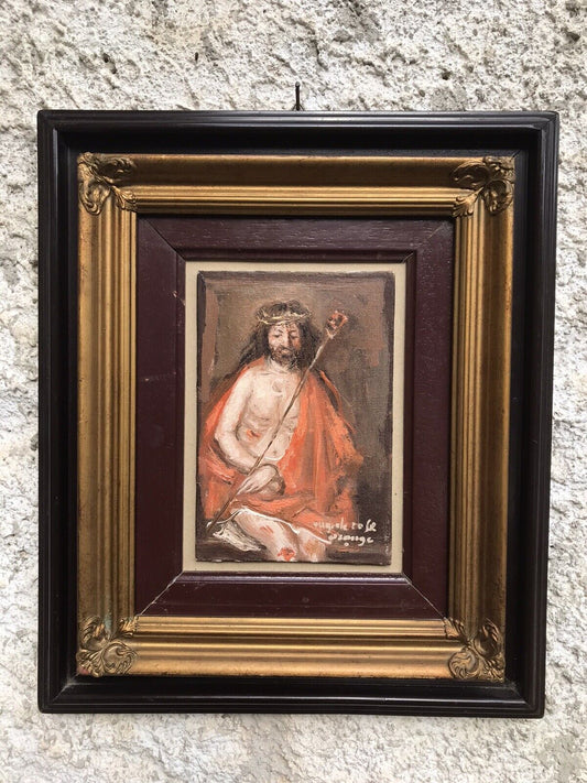 QUADRO VINTAGE -GESÙ- DIPINTO A OLIO